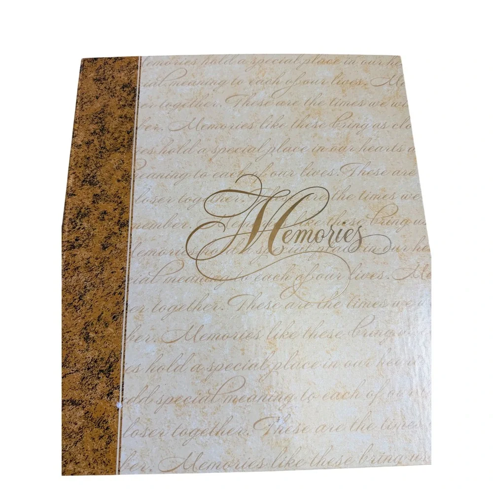Hallmark Memories Photo Album 3-Ring Binder Cream Script Gold PHA7147 New